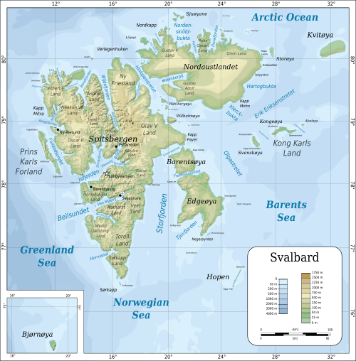 Topgrafisk kart Svalbard
